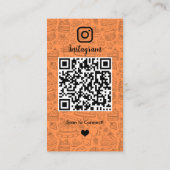 オレンジのパン屋InstagramシェフスイーツケータリングQR 名刺 (裏面)