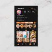 オレンジのパン屋InstagramシェフスイーツケータリングQR 名刺 (正面)