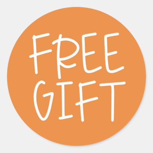 オレンジのビジネス無料ギフト無料サンプルシール ラウンドシール (正面)