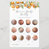 オレンジのビールまたはベビーベリーベイビーシャワーゲーム (正面)