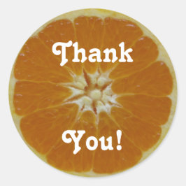 オレンジのフルーツ感謝していスライスお前！ ラウンドシール