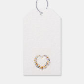 オレンジのフローラハートサンキューブライダルシャワー ギフトタグ (裏面)