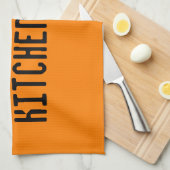 オレンジのブタ キッチンタオル (四つ折り)