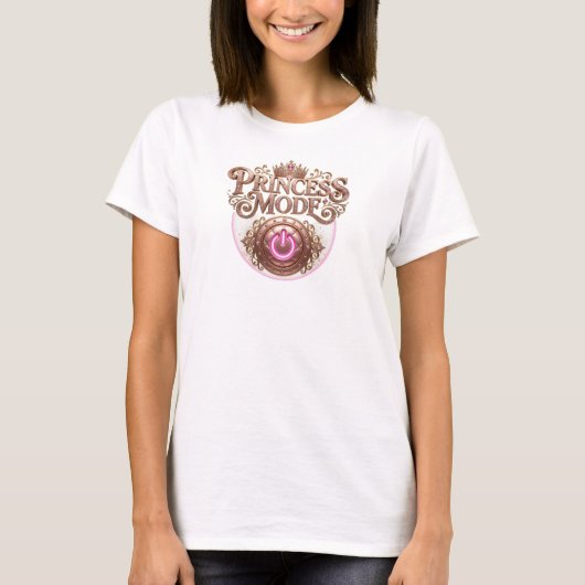 オレンジのプリンセスモードTシャツ 上品なデザイン Tシャツ (正面)