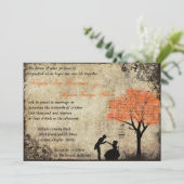 オレンジのプロポーズ ヴィンテージ結婚式招待状 招待状 (スタンド正面)