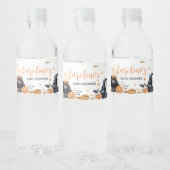 オレンジのベビーが可愛いハロウィーンの赤ちゃんシャワーを醸造している ペットボトルラベル (ボトル)