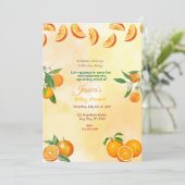 オレンジのベビーシャワー 招待状 (スタンド正面)