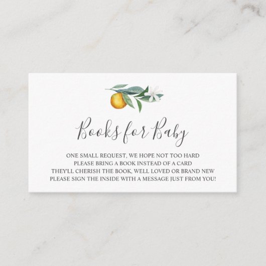 オレンジのベビー挿入カード エンクロージャーカード (正面)