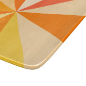 オレンジのポップアートのモダン60sファンキーで幾何学的な光線 カッティングボード (角)
