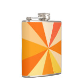 オレンジのポップアートのモダン60sファンキーで幾何学的な光線 フラスク (右)
