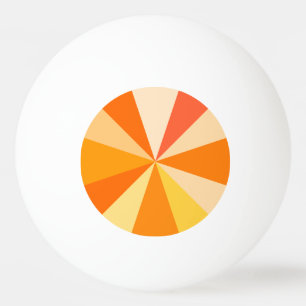 オレンジのポップアートのモダン60sファンキーで幾何学的な光線 卓球ボール