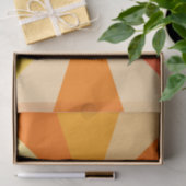 オレンジのポップアートのモダン60sファンキーで幾何学的な光線 薄葉紙 (ギフト)