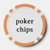 オレンジのポーカーチップ 名前入り ポーカーチップ (裏面)