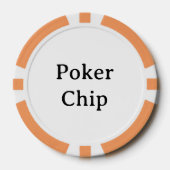 オレンジのポーカーチップ 名前入り ポーカーチップ (正面)