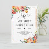 オレンジのマリーゴールドの花が咲き誇る招待状 招待状 (スタンド正面)