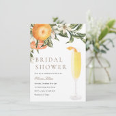 オレンジのミモザ ブライダルシャワー 招待状 (スタンド正面)