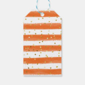 オレンジのメイン絞りブライダルシャワーありがとう ギフトタグ (裏面)