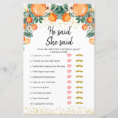 オレンジのメイン絞り彼は彼女はゲームカードを言った (正面)