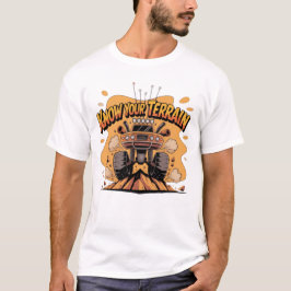 オレンジのモンスタートラックオフロード Tシャツ