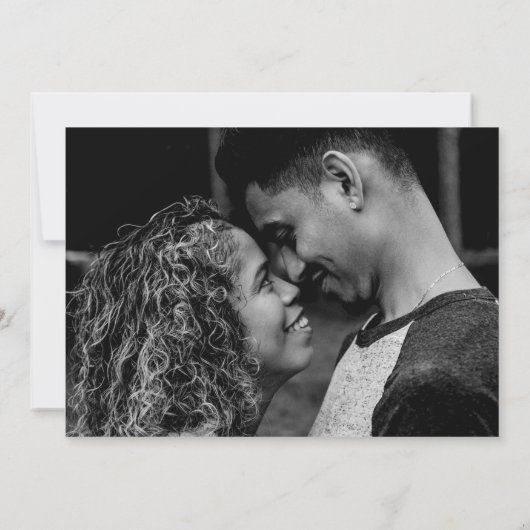 オレンジのユリの植物美術カスタムの写真結婚の写真 招待状 (裏面)