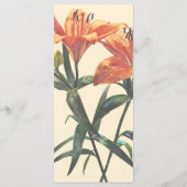 オレンジのユリの花束 メニュー (裏面)