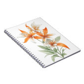 オレンジのユリの花 ノートブック (右側)