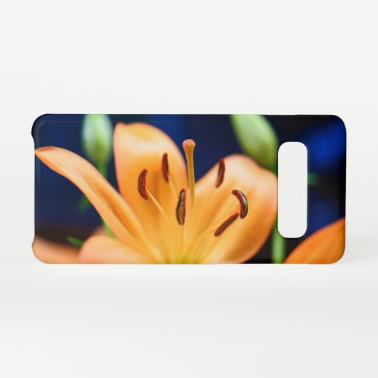 オレンジのライリーの花 SAMSUNG GALAXYケース (裏面横)