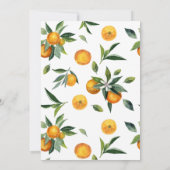 オレンジのリトルかわいこちゃんは途中ベビーシャワーInvi 招待状 (裏面)