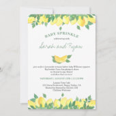 オレンジのレモン　男女問わないベビーシャワー（ミニパーティー） 招待状 (正面)