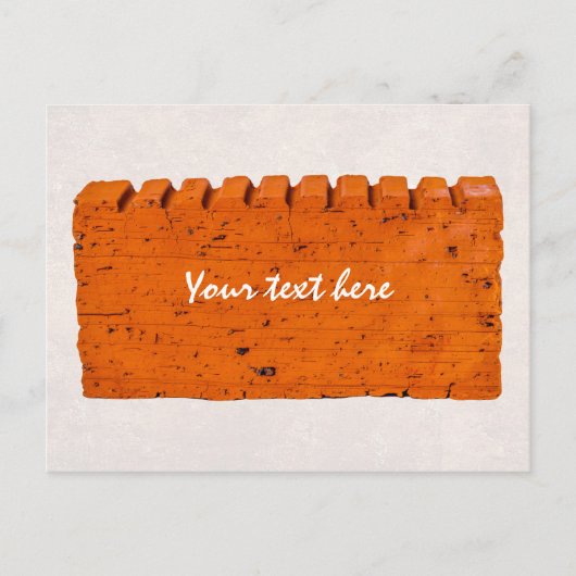 オレンジのレンガ – 創造の原子 ポストカード (正面)
