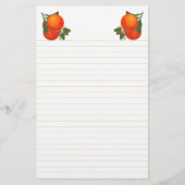 オレンジのヴィンテージクレート文房具が並ぶ 便箋 (正面)