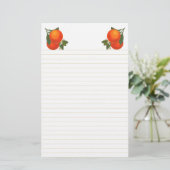 オレンジのヴィンテージクレート文房具が並ぶ 便箋 (スタンド正面)