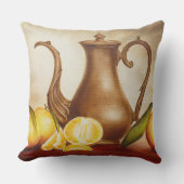 オレンジの付いたピッチャー クッション (正面)