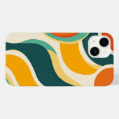 オレンジの円と色彩の流れ Case-Mate iPhoneケース (裏面 (横))