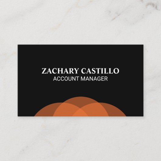 オレンジの円 名刺 (正面)