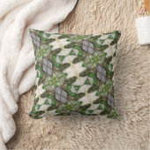 オレンジの冠を付けたウグイス – 裏庭の鳥の枕 クッション (ブランケット)