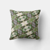 オレンジの冠を付けたウグイス – 裏庭の鳥の枕 クッション (裏面)