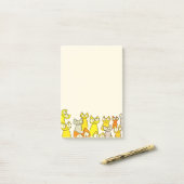 オレンジの凝視のロット猫 ポストイット (デスク上)