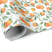 オレンジの包装紙 ラッピングペーパー (ロールコーナー)