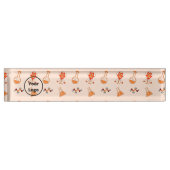 オレンジの化学ビジネスパターン デスクネームプレート (正面)