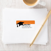 オレンジの卒業キャップラベル ラベル (インサイチュ)