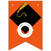 オレンジの卒業式パーティーデコレーション バンティングフラッグ (第2の旗)