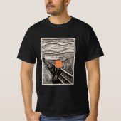 オレンジの叫び - アートデザインをアレンジ Tシャツ (正面)