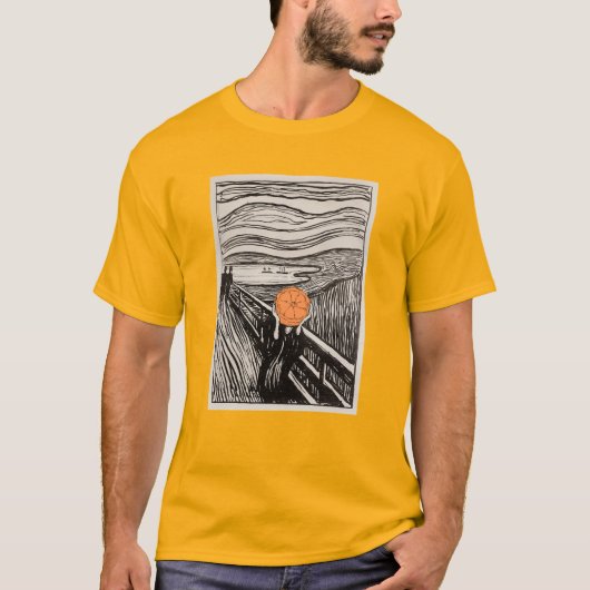 オレンジの叫び - オルタードアート Tシャツ (正面)