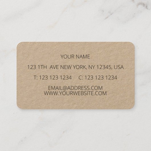 オレンジの名刺 名刺 (裏面)