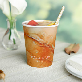 オレンジの名前付きパーティー紙カップ 紙コップ