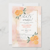 オレンジの夏のアモーレ ブライズシャワー 招待状 (正面)