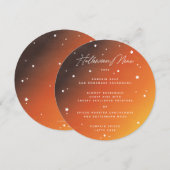 オレンジの夕焼けと星のスクエア/ラウンド ハロウィン メニュー (正面/裏面)