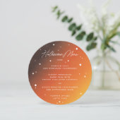 オレンジの夕焼けと星のスクエア/ラウンド ハロウィン メニュー (スタンド正面)