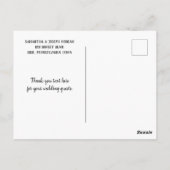 オレンジの夕陽にシルエットされたガン感謝 ポストカード (裏面)